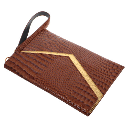 2Stk PU Clutch Damen Vintage Elegant Wrist Strap 2