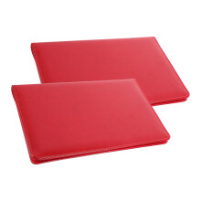 6Stk Rote PU Portable Clipboard Aktenklemme Schreibunterlage Büro