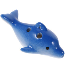 3Stk Blaues Kinder Okarina Instrument 6-Loch Keramik