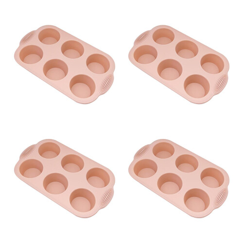 4Stk Silikonform Rosa Kuchenform Vielseitig Hitzebeständig 2