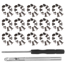 220Stk Leder Nieten Set Dunkelgrau Für Handwerk & Reparatur