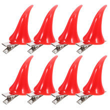 16Paare Rote Teufelshörner Clip-Haarschmuck Gothic Karneval Deko