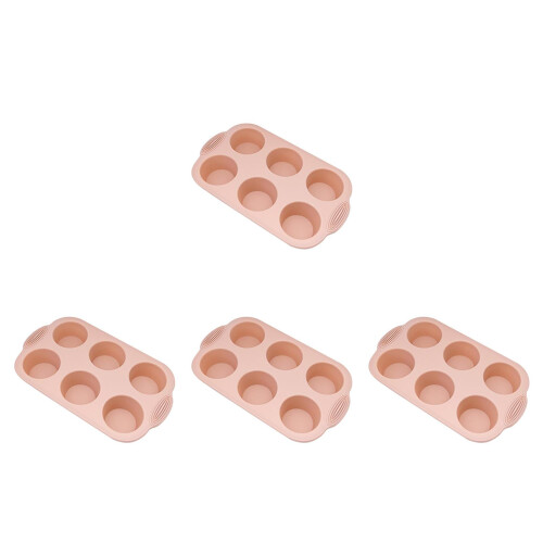 4Stk Silikonform Rosa Kuchenform Vielseitig Hitzebeständig 1