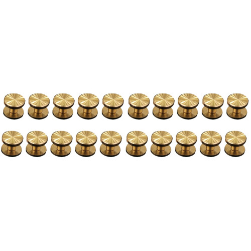 20Stk Messing Gürtel Rivet Golden 1
