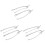6Stk Perlen Schmuck Kette Handtasche Ersatzgriff Silber 2