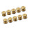 20Stk Messing Gürtel Rivet Golden 8