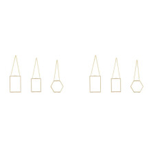 6 Packungen Gepresste Blumen Glas Rahmen - Goldene Hängende Glas Bilder Rahmen mit Kette Schwimmende Mach Es Selbst Kunstwerk Display Rahmen