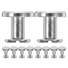 20Stk Leder Nieten Rund Zinklegierung Silber Punk Spikes Für Kleidung