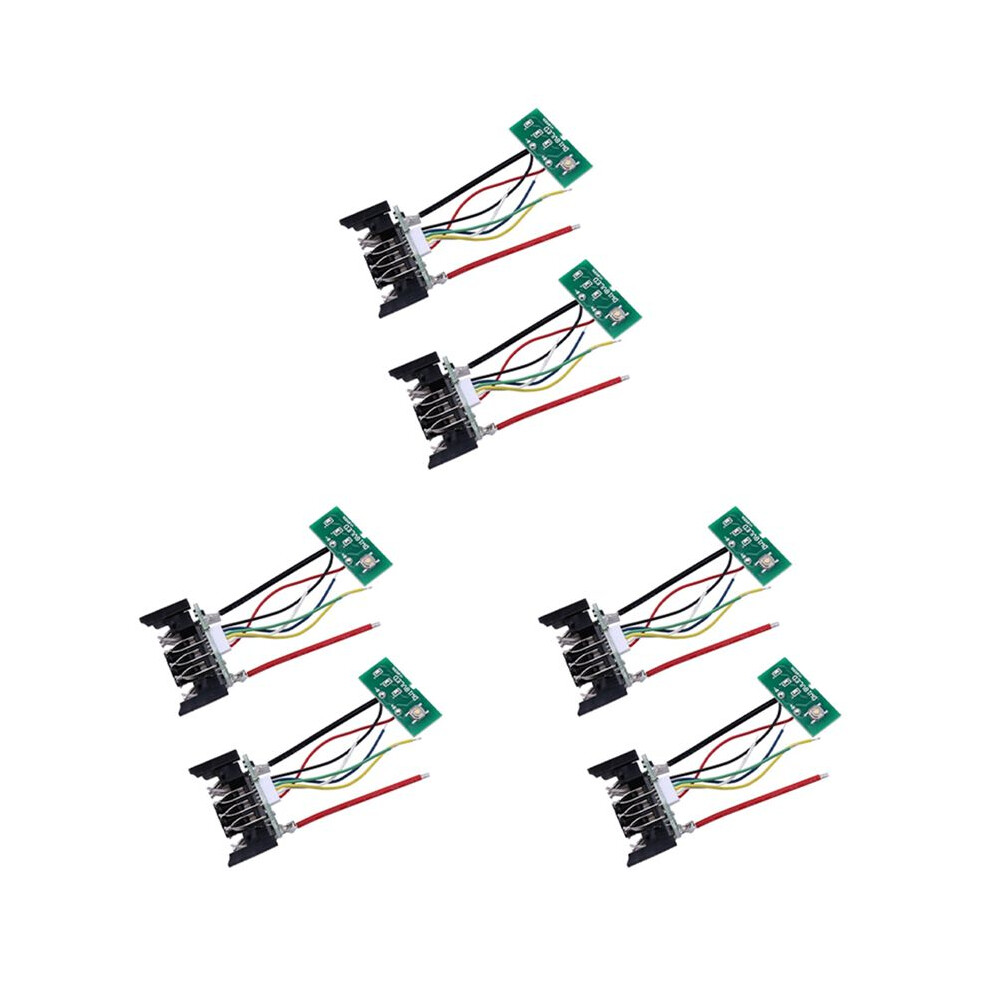 6Pcs Dcb200 Li-Ion Battery Pcb Charging Protection Circuit Board For 18V 20V Dcb201 Dcb203 Dcb204 6034057206607