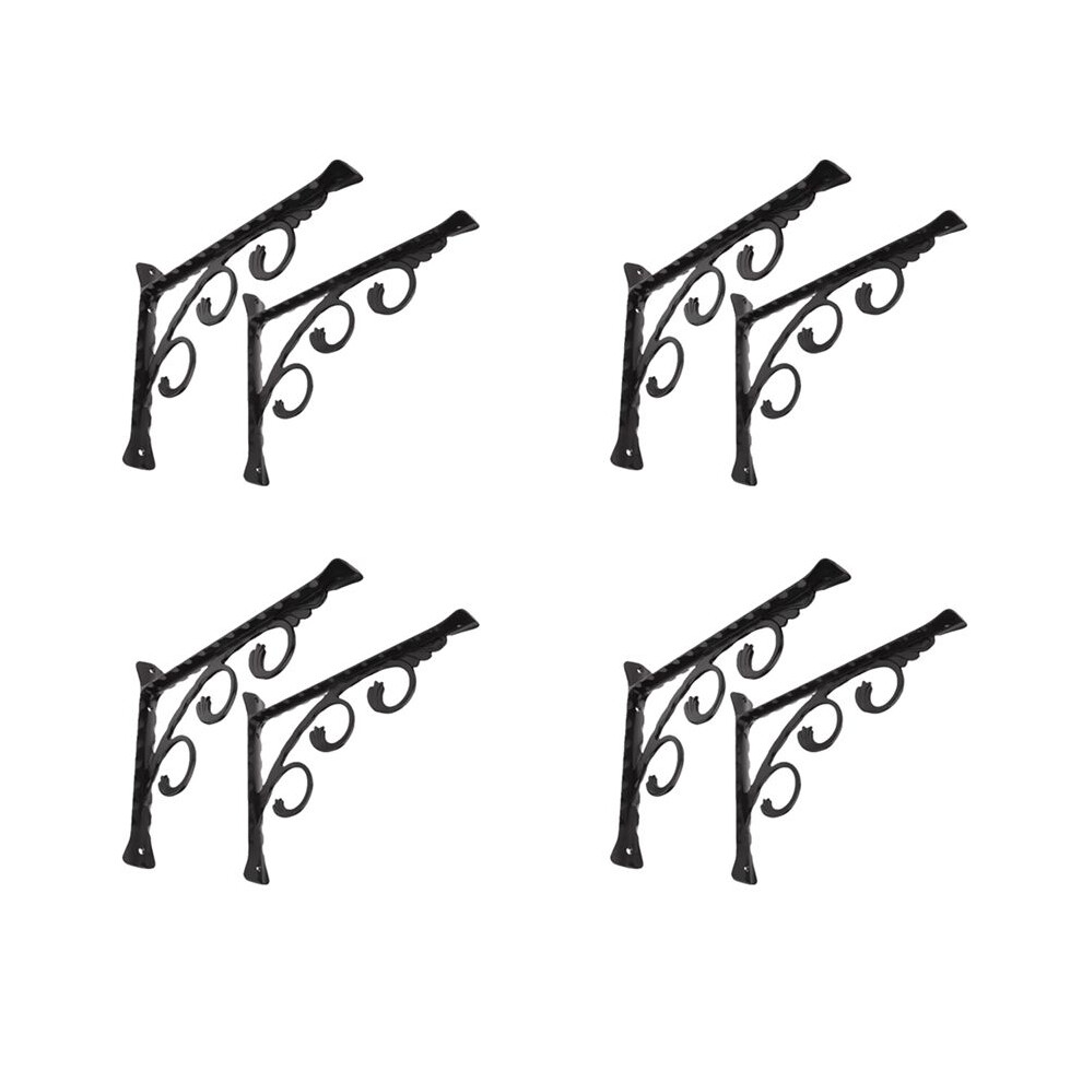 8Pcs Wall Mounted L Shaped Angle Bracket Multifuntional Brace Shelf Brackets Decorative Shelf Brackets Wall Brackets S 4711537931700