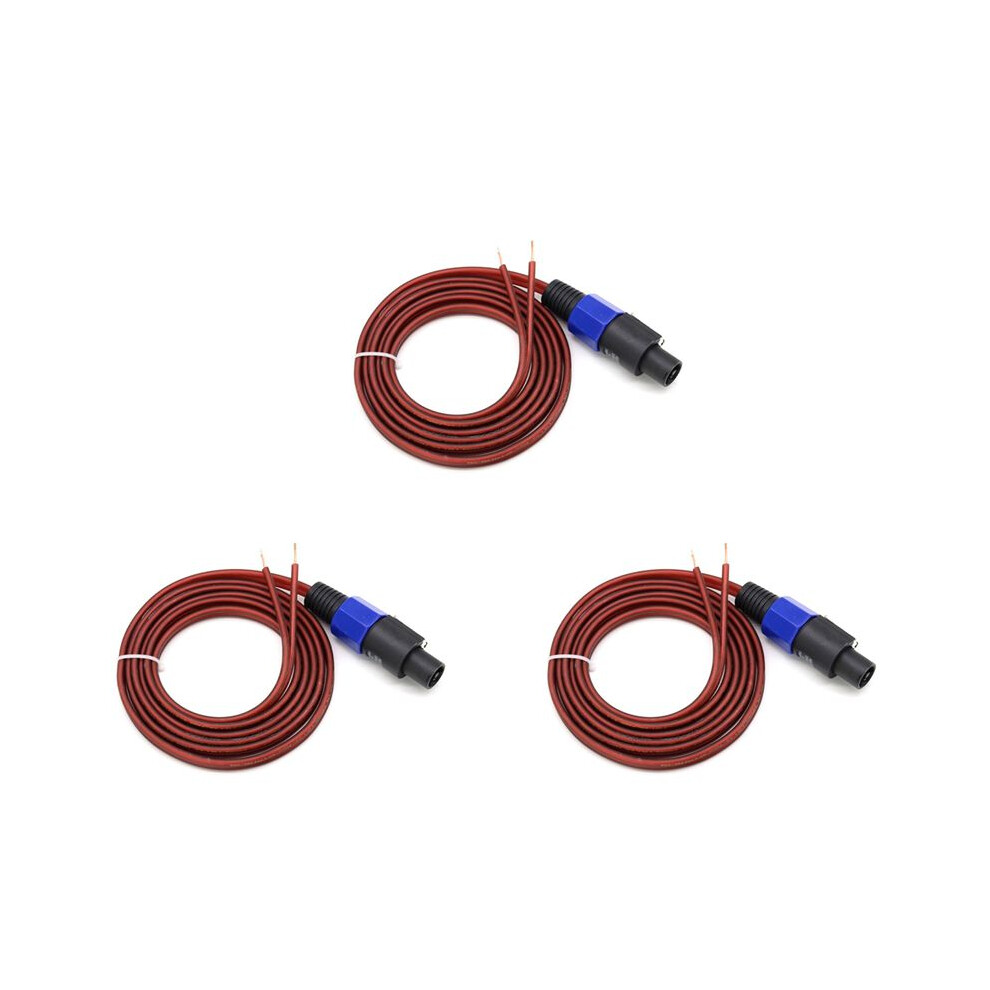 3X Speakon Speaker Cable Bare Wire Open End Cable,Speakon To Speaker Wire Audio Cord Amplifier Connection Cord For Dj/Pa 6033201913569