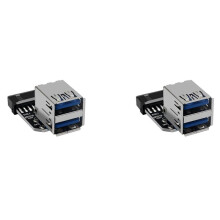 2X 20Pin to Dual USB3.0 Adapter Connverter Desktop Motherboard 19 Pin/20P Header to 2 USB A Female Connector,PH21