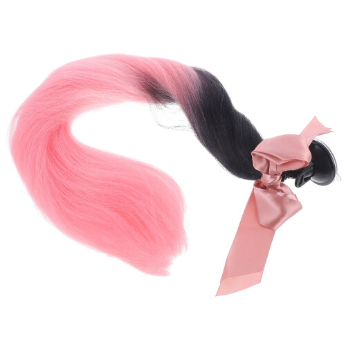 2Stk Helmzopf Ponytail Deko Helmperücke Aus Polyester Bunt Haltbar