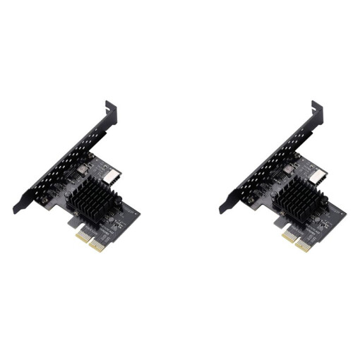 2X PCI-E 2X para USB3.1 A-Key Gen2 Placa de ExpansãO Frontal Tipo-E, 10 Gbps Tipo-E Placa Riser Interna de 20 Pinos Do Conector Do Painel Frontal