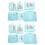 2Sets Sky-Blue Reise Organizer Taschen Set Für Koffer Kleidung 7