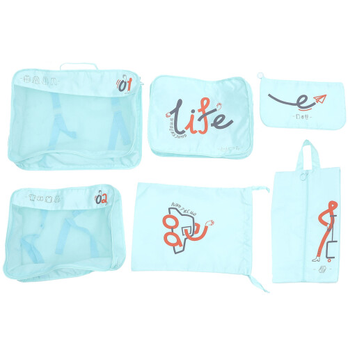 2Sets Sky-Blue Reise Organizer Taschen Set Für Koffer Kleidung 2