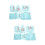 2Sets Sky-Blue Reise Organizer Taschen Set Für Koffer Kleidung 9