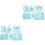 2Sets Sky-Blue Reise Organizer Taschen Set Für Koffer Kleidung 5