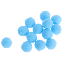 500Stk Plüschbälle Polyester Blau Elastisch Für DIY