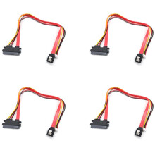 4X Hard Drive Data Power Supply Integrated Cable Small 4Pin Female & 3.0 Male to 22Pin(7+15Pin) Power Cable