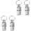4Stk Silberner Pet Id Tube Mit Ring Für Und 3