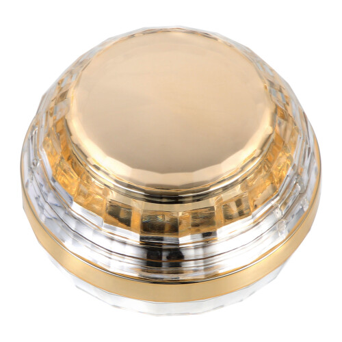 2Stk Kompakte Kosmetikgefäße Golden, Refillable Make-Up Reisebehälter