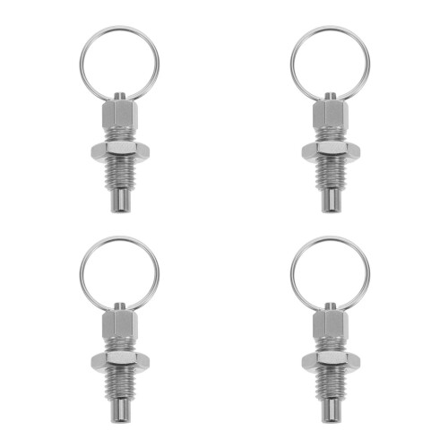 4Stk Industrie Zugring-Rastbolzen Silber 2