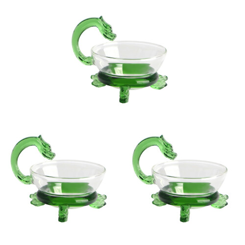 3Stk Robuster Tee-Filterbecher in Grün Für Tee Und 1