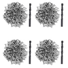 480 Pack Stainless Steel Protector Sleeves for 1/8 Inch 5/32 Inch or 3/16 Inch Cable Railing, T316 Marine Grade Cable