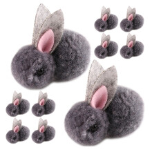 40Stk Mini Plüsch Kaninchen Zum Basteln Und Kleidungsdekor