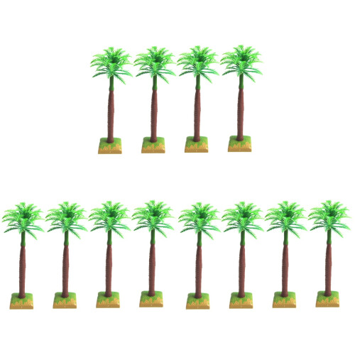 36Stk Plastik Palmbaum Grün Für Mikrogarten 1