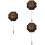 3St Zwarte Bloem Speld Broche Modieuze Look 8