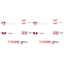 2 set Metal Upgraded Parts Steering Cup Swing Arm Plate Set for P929 P939 K969 K979 K989 K999 Red