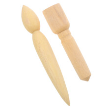 4Stk Holz Töpferwerkzeug Set Beige Für Teekannen Schnabel Formung
