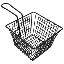 2St Veelzijdige Rvs Frituurmand Zwart Voor Frietjes En Kip Snacks