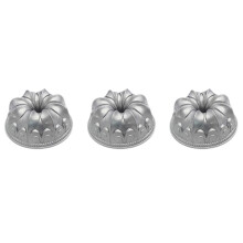 3X Charlotte Cake Pan,Aluminum Alloy Cake Mold DIY Baking Dessert Mousse Cake Tool Non-Stick Cake Baking Tray Tool