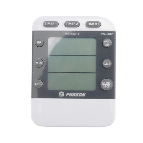 3X Digital Timer 100 Hour Triple Count Down/ Clock Timer Cooking Timer with LCD Display Loud Alarm Magnet Bracket 1