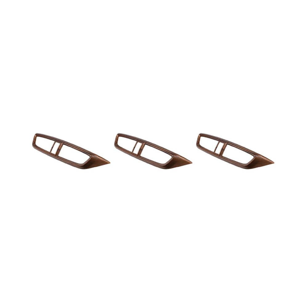 3X Car Central Air Conditioning Wind Outlet Panel Dashboard Stickers Wood Moulding For Crv 2017-2020 Peach/Grain 6134104059481