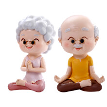 6Stk Resin Großeltern Figuren Hochzeitstorten Dekoratives Paar