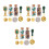 3Sets Briefversiegelung Set Mit Metallstempeln Wachsfarben 6