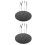 2Sets Airbrush Modellenstandaard Zwart Plastic Metaal Voor DIY 7