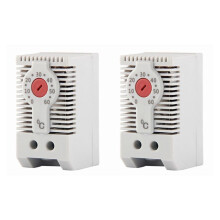 2X KTO011 Normalt Stängd NC Justerbar Mekanisk Temperaturregulator SkåP Termostat Din Rail, för Uppvärmning