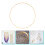 2Stk Bambus Ringe Beige DIY Kranz Blumenring 10