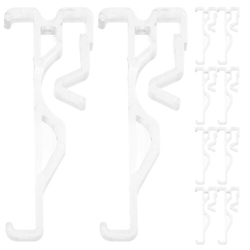 60St Verstelbare Valance Clips , Glazen Look, Voor Raamdecoratie