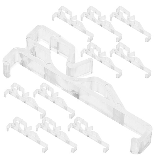 60St Verstelbare Valance Clips , Glazen Look, Voor Raamdecoratie 2