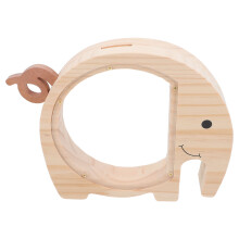 5Stk Transparente Holz Spardose Elefant Geldbox Für Kinderzimmer