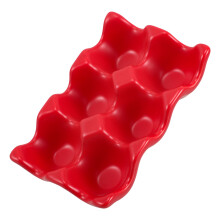 5Stk Eleganter Roter Keramik Eierständer Für Frische Und