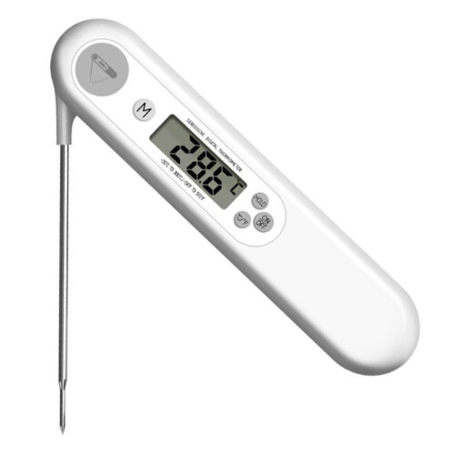 2St Keuken Grill Thermometer Met Display, Milieu ABS, Wit