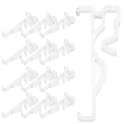 60St Verstelbare Valance Clips , Glazen Look, Voor Raamdecoratie 1
