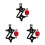 3St Rood Accessoire Trackerhouder Met Waterflesrek 5